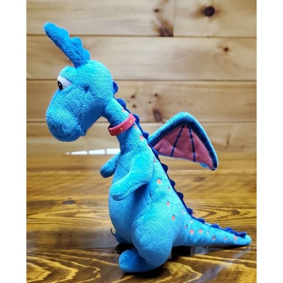 Stuffy Proud Dragon Plush Disney Doc McStuffins Blue Orange Spots Stuffed Small - Picture 3 of 9